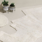 Πατάκι Μπάνιου με Λαιμό Ecru Border Waffle